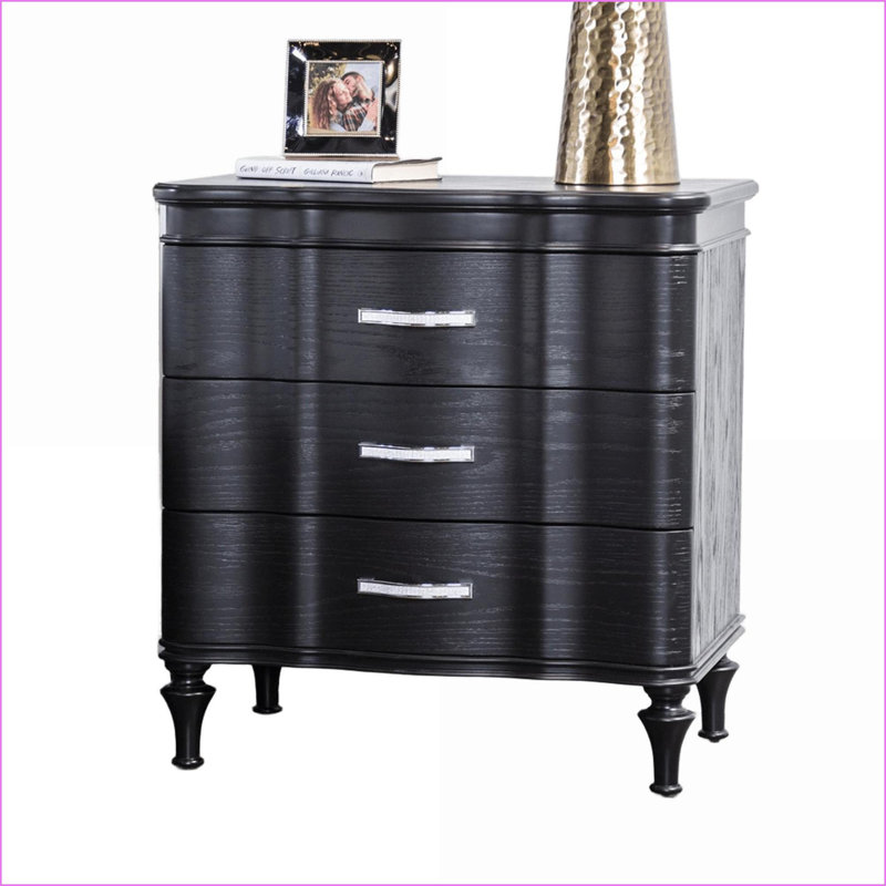 Table de chevet 3 tiroirs Glam
