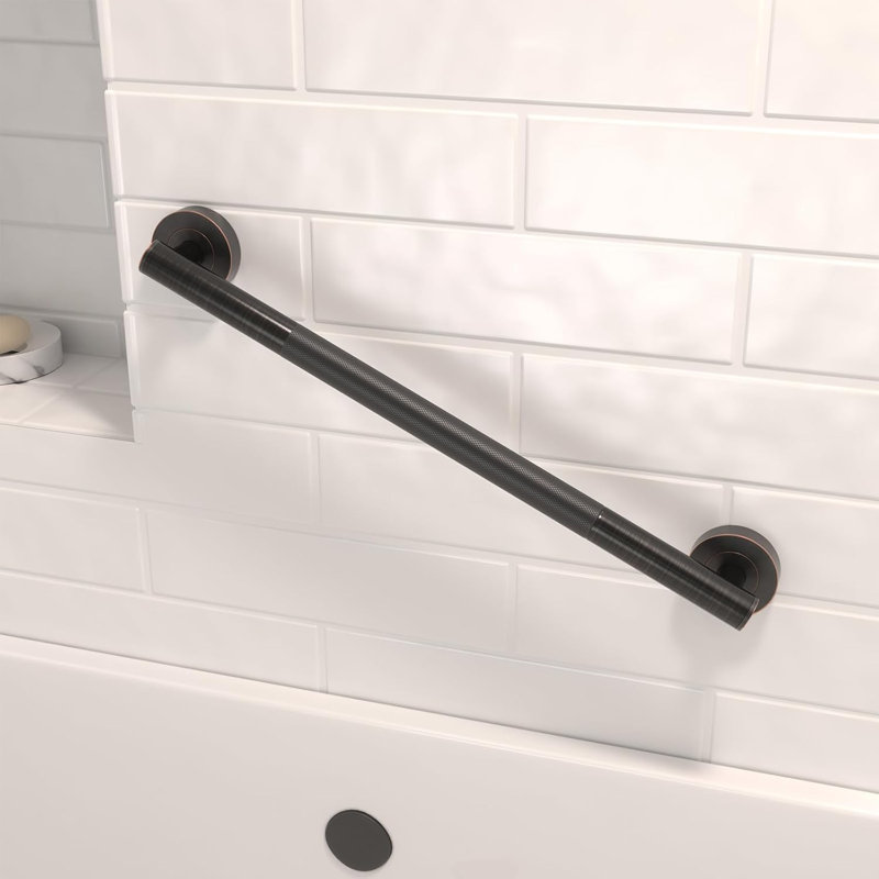 Barre d'appui moletée 18 po Bath Safety, 18" L, Oil Rubbed Bronze
