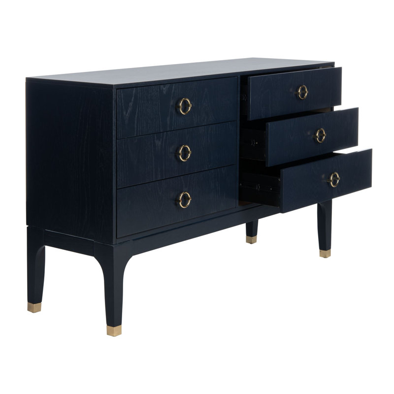 Longhin 56'' W 6 - Drawer Dresser, Navy