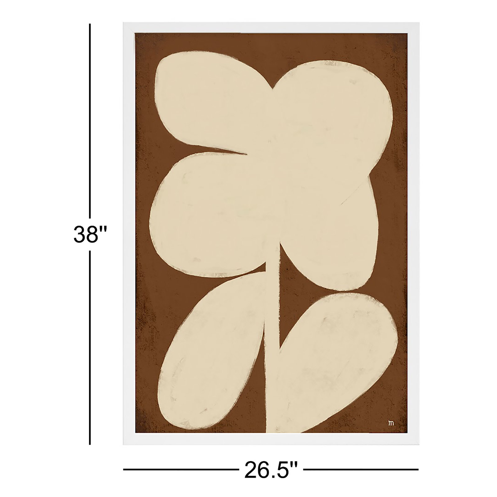Flower 2-Piece Painting Set, White Framed, 38" H x 26.5" W x 1.25" D