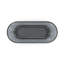 68.9 Inch Translucent Grey Blue Oval Freestanding Soaking Bathtub For Bathroom