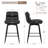 26" Swivel Upholstered Counter Stool With Metal Frame-419069471