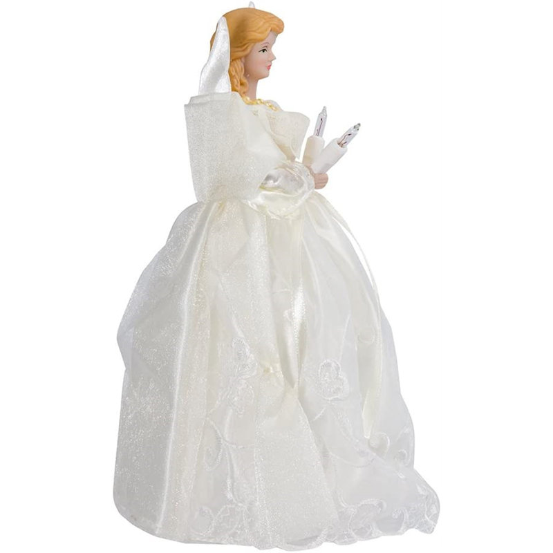 10'' Fabric Christmas Lighted Tree Topper