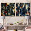 Louella - Ensemble de 2 collages abstraits carrés-101847974-101847972