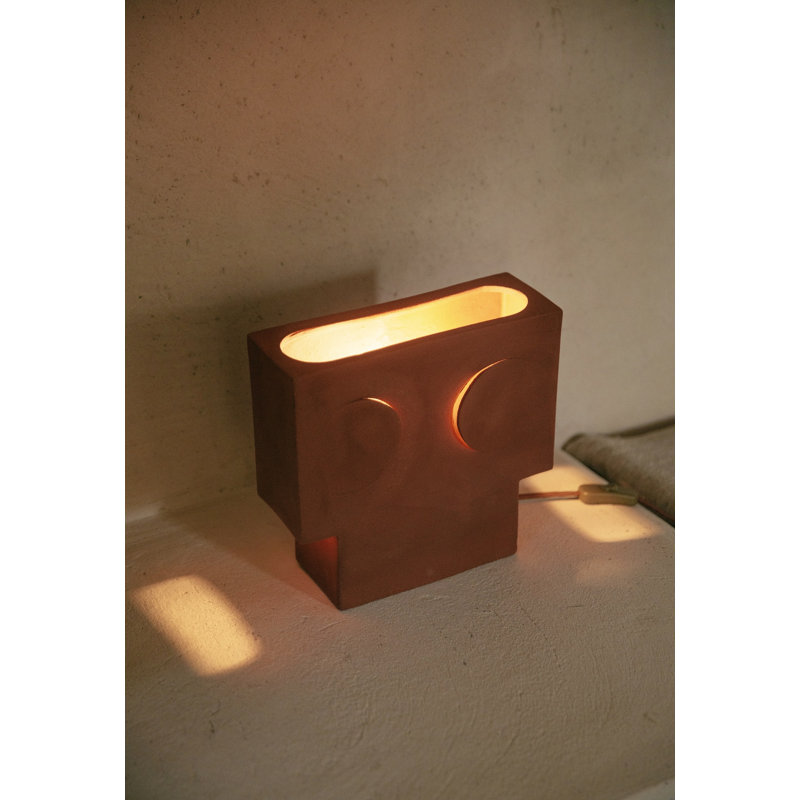 Lampe de table Alexes Eclipse Grès Terre cuite, Rouge