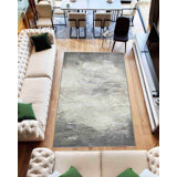 Melnick Machine Washable Living Room Rug Design 7772 - 5X8 (5'2"X7'5"), Grey