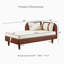 Canapé double rembourré avec rangement à double matériau pour espace de vie intérieur