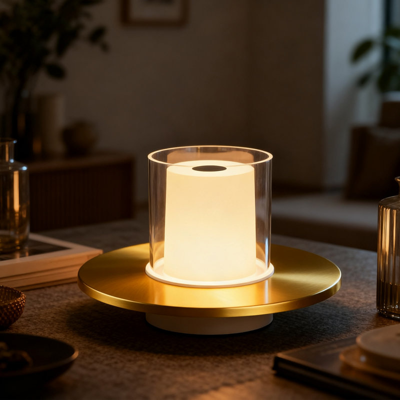 Petite lampe de table à DEL à intensité variable de 6,3 po avec 4 niveaux de luminosité Candle