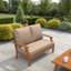 Outdoor Loveseat Cushion, Deep Seat/Back Replacement Cushion 5 Inch-1208714957