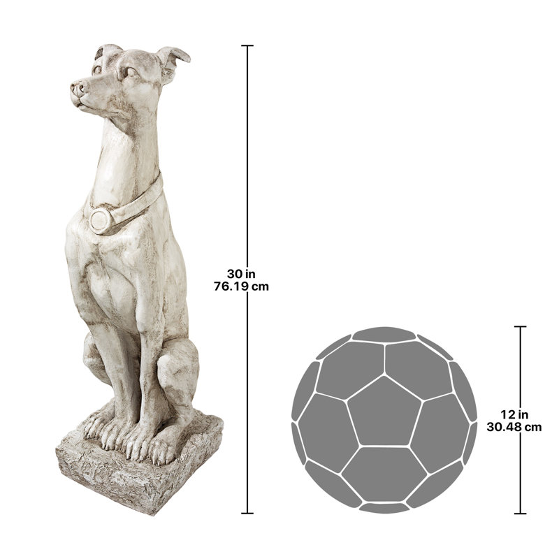 Statue de chien sentinelle lévrier anglais, 1