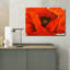 Art mural en toile rouge avec motif de coquelicots rouges - 39,4 po x 27,6 po