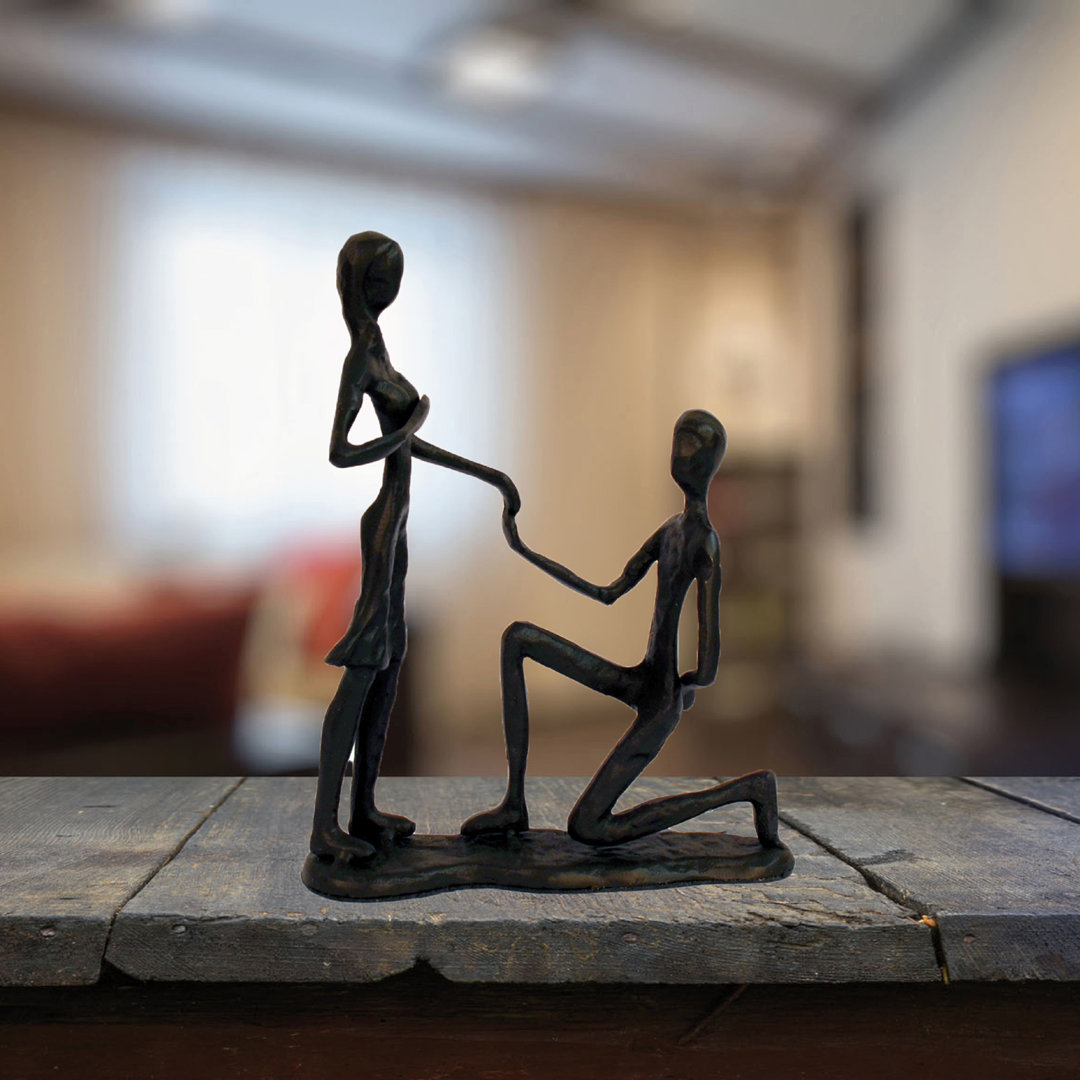 MARRIAGE PROPOSAL Iron Figurine 17cm