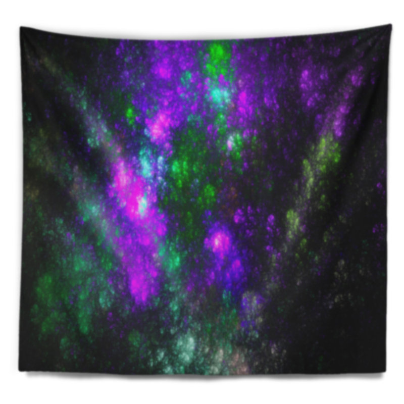 Tapisserie d'art abstrait fractal Supernova, H 68 po x l 80 po