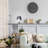 12.25"H Morgan Black/Grey/White Ombre Globe Shade Accent Lamp