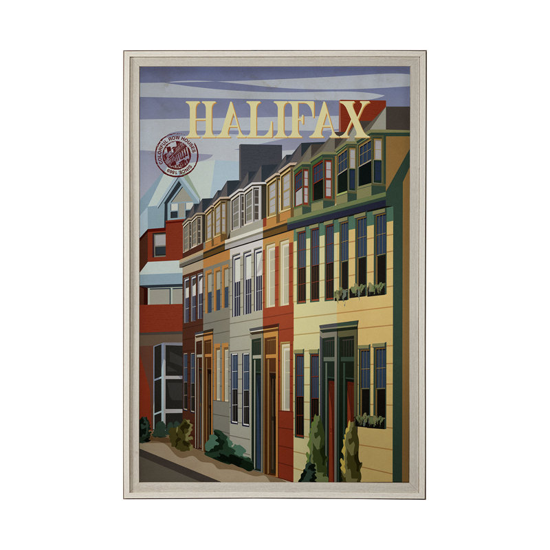 Halifax par Simone, reproduction d'art encadrée sous verre, Cadre photo brun / noyer, H 61,5 po x l 41,5 po x P 1,5 po