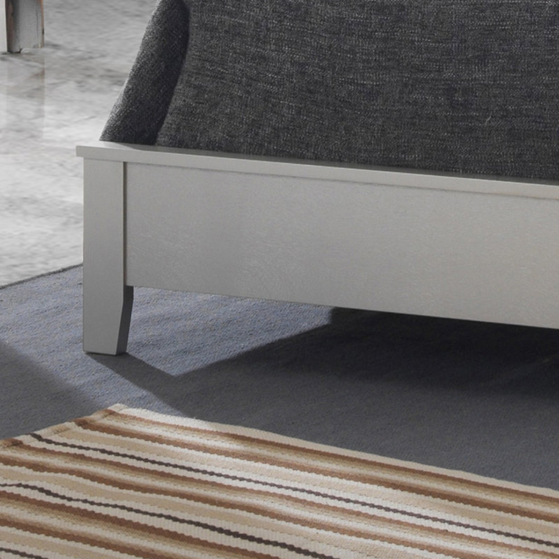 Lit simple transitionnel en champagne argenté élégant - solide et cadre, H 52 po x l 43 po x P 80 po pour un ajustement confortable, rehausse le décor, permet un assemblage rapide, permet une stabilité de fabrication de taille élégante, un repos confortable, des allumettes