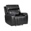 Fauteuil inclinable électrique en cuir noir 8880