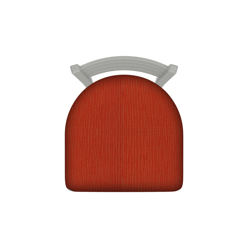 400 Jackie Chair, Anodized Nickel, Fabric-Graph Poppy