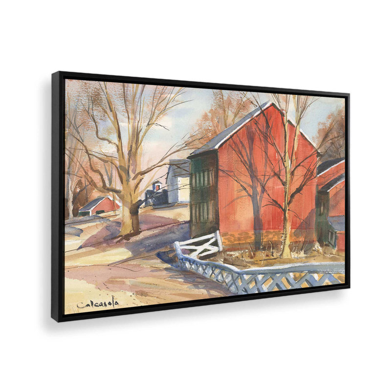 «Tree Shadows» par Stephen Calcasola, reproduction d'art sur toile, «Floater», reproduction encadrée sans passe-par, Noir