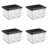 Sterilite Convenient Versatile Clear Organizing Storage File Box w/Lid