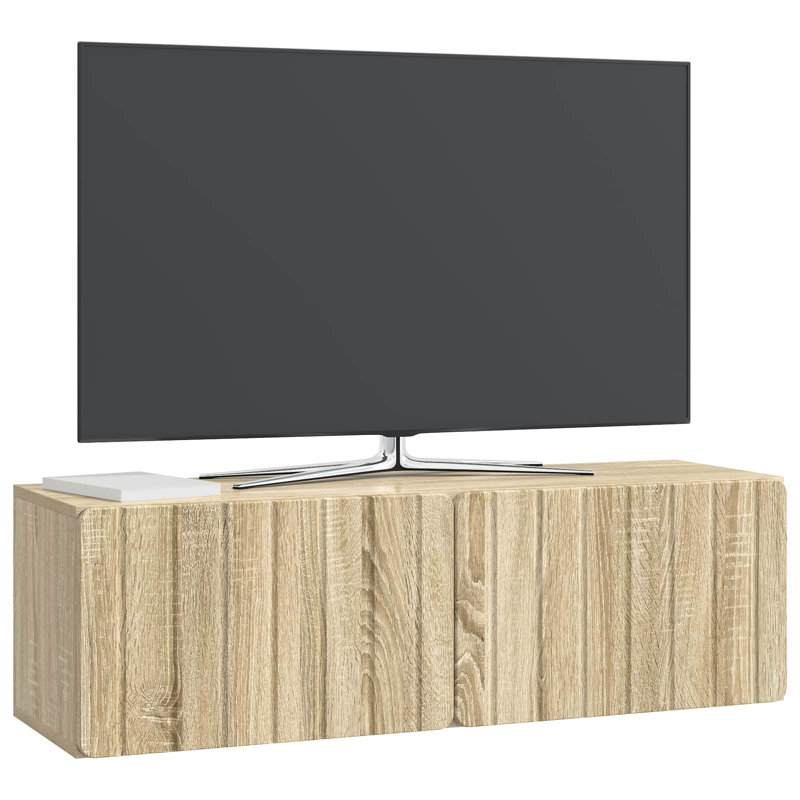 Unfinished TV Stand, Sonoma Oak, 30cm H x 98cm L x 31cm W