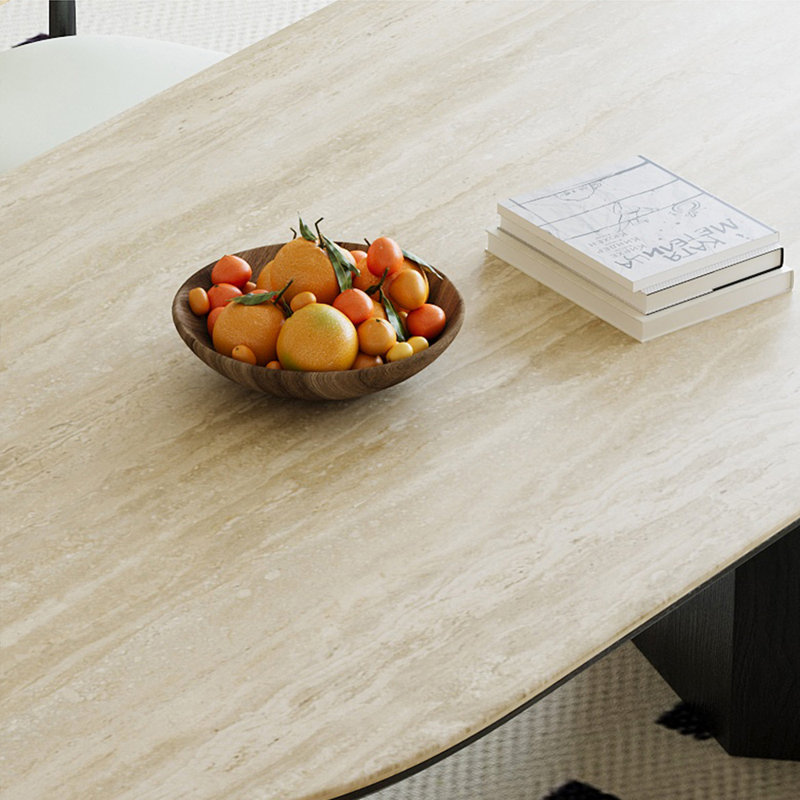Ensemble de table de salle à manger ovale Rock, H 29,52 po x L 62,99 po x l 31,49 po