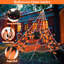 Giant Halloween Spider Web Decoration Set with Colorful Furry Spider