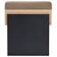 Élégant tabouret rembourré en chenille avec pieds en bois - L 22 po x l 16 po x H 19 po-663211847
