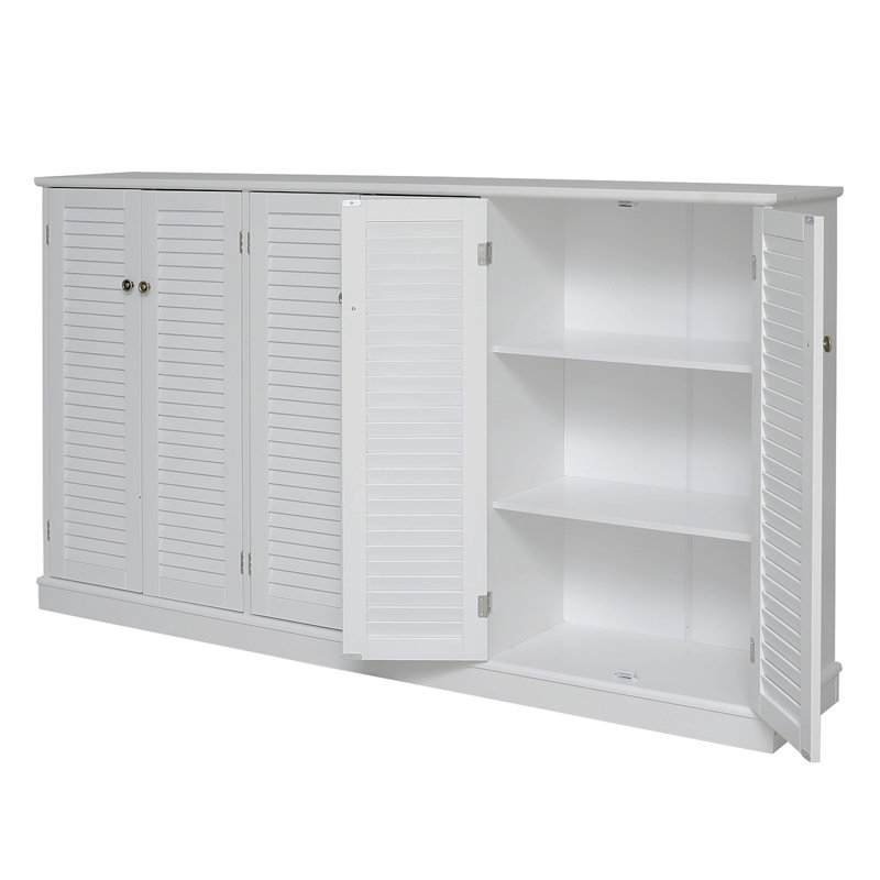 Buffet de rangement Dowlvn Farmhouse, Blanc