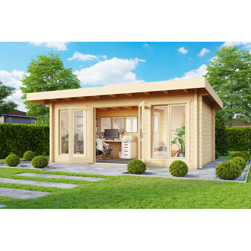 Lasita Dorset 73 - 16 x 8.5 Ft. Premium Log Cabin With Tempered Double Glazing (70mm)