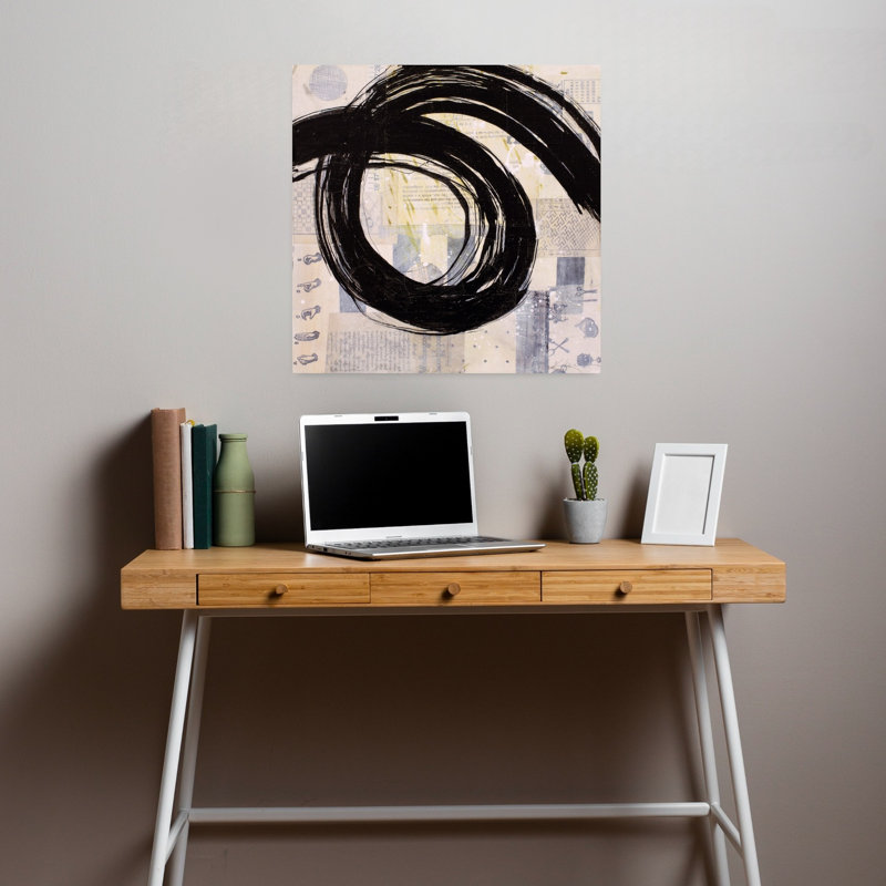 «Brushstroke No. 8», art contemporain abstrait, H 18 po x l 18 po