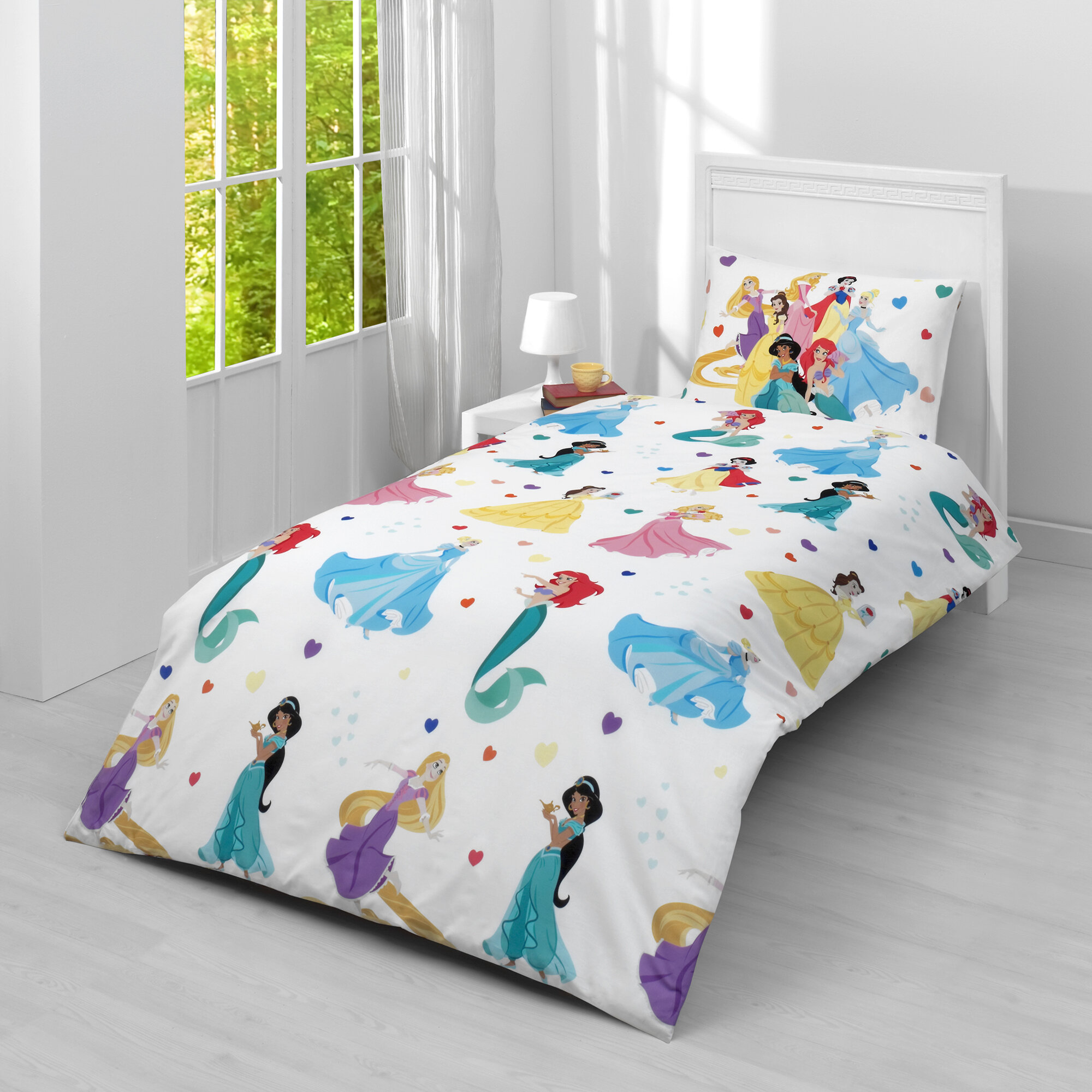 Disney princess sales duvet cover single