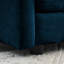 4 modulaires avec 2 places et repose-pieds en chenille bleue avec revêtement respirant