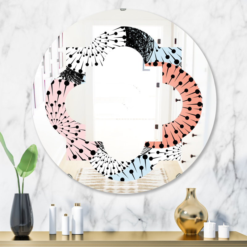 Miroir mural éclectique Quatrefoil, H 31,5 po x l po