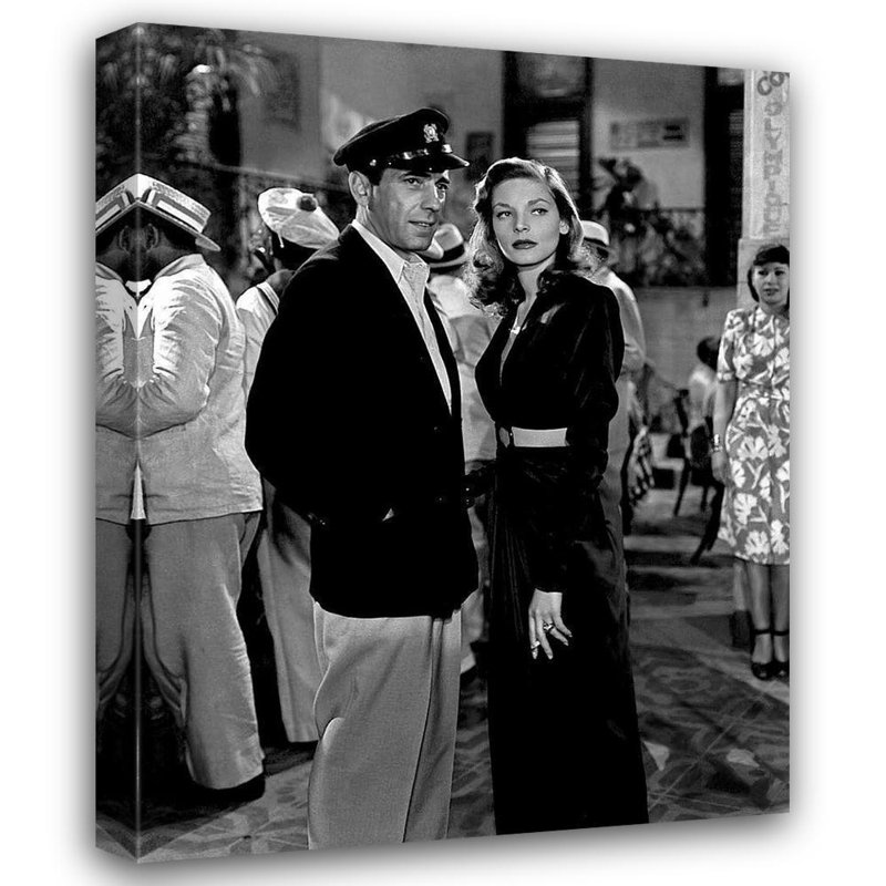 Art Gallery, art photographique sur toile tendue avec châssis «Bogart and Bacall», H 24 po x l 20 po