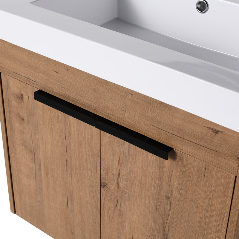 Meuble-lavabo de salle de bain avec vasque en résine