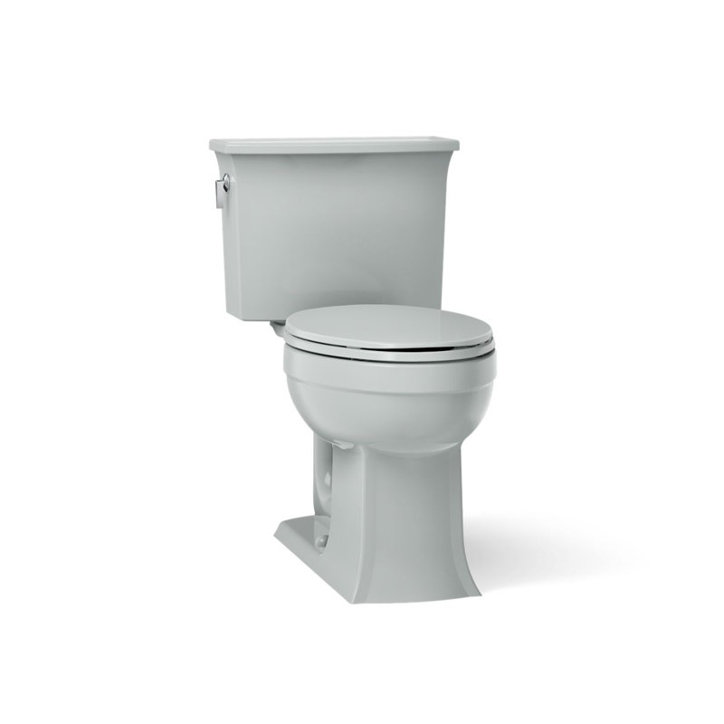 Archer 1.28 GPF Water Efficient Elongated Two-Piece toilet (Seat Not Included), Ice Gray