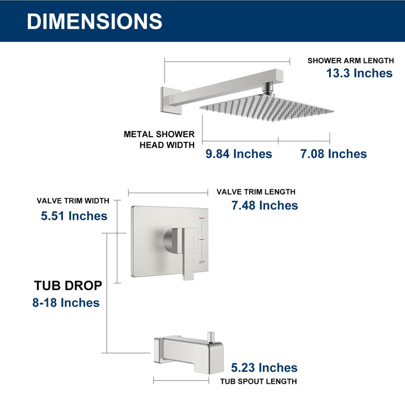 with Rough in-Valve, Brushed Nickel