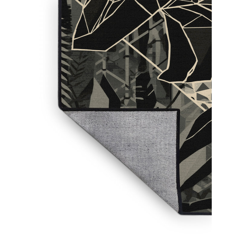 Tapis géométrique gris Pavnesh Tapir, 5 x 7