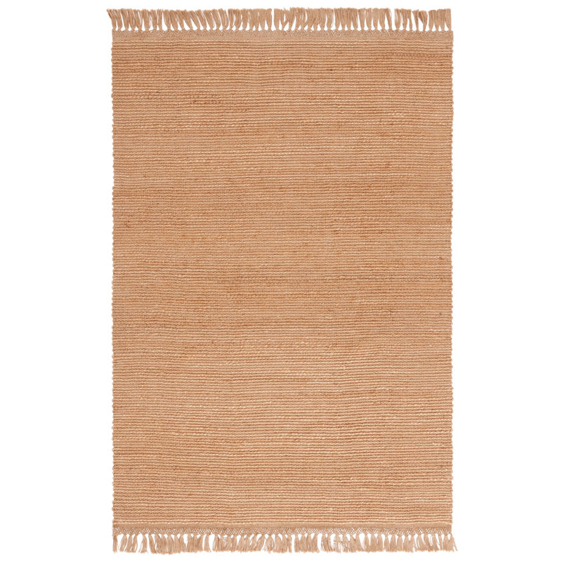 Natural Fiber Hand Woven Jute Pile Solid Color Rug, Rectangle 8' x 10'