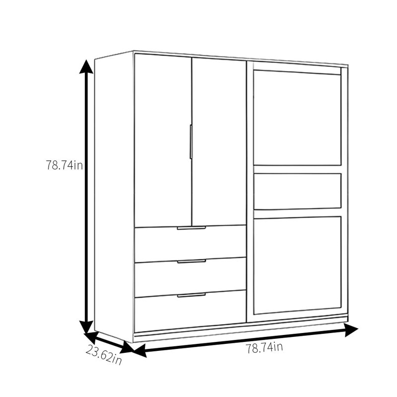 Loken, H 78,74 po x l 78,74 po x P 23,62 po