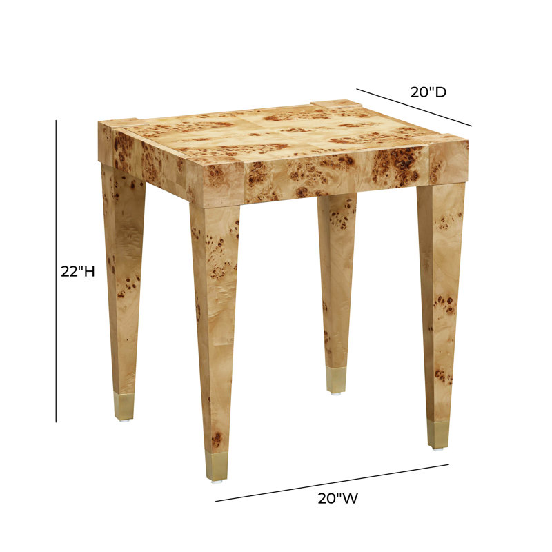Elianna Solid Wood End Table, Natural