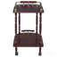 Chariot de service à 2 tablettes Merlot and Brass