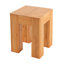 Table d'appoint cannelée en bois de pin naturel avec pieds éléphants