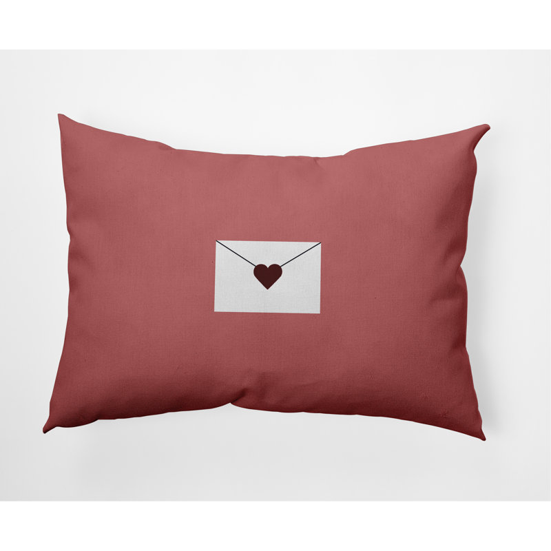 Outdoor Reversible Throw Pillow, Coral/Maroon