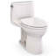 TOTO Ultramax One-Piece Elongated 1.28 GPF Universal Height Toilet with CEFIONTECT and SS114 SoftClose Seat, Sedona Beige - MS608114CEFG#12-603282351-603282345