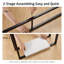 Porte-serviettes sur pied pour salle de bain, porte-couvertures pour plancher de salle de bain (noir)