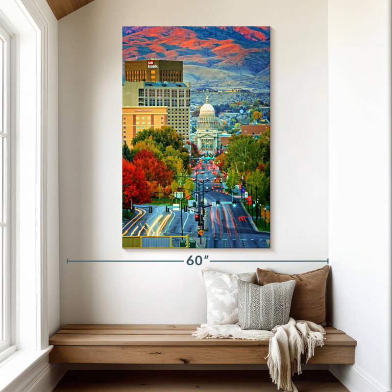Aime Boise Autumn Sunset, 51" H x 34" W
