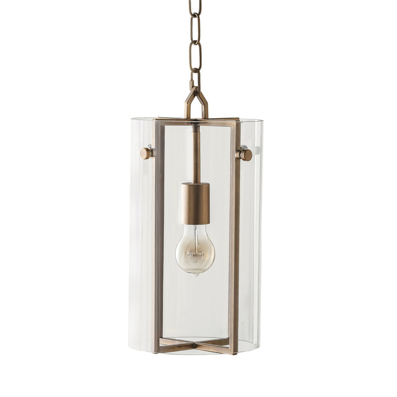 Luminaire suspendu cylindrique à 1 lumière 
