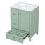 Meuble-lavabo moderne 24 po Fynley avec rangement réglable et bois d'hévéa